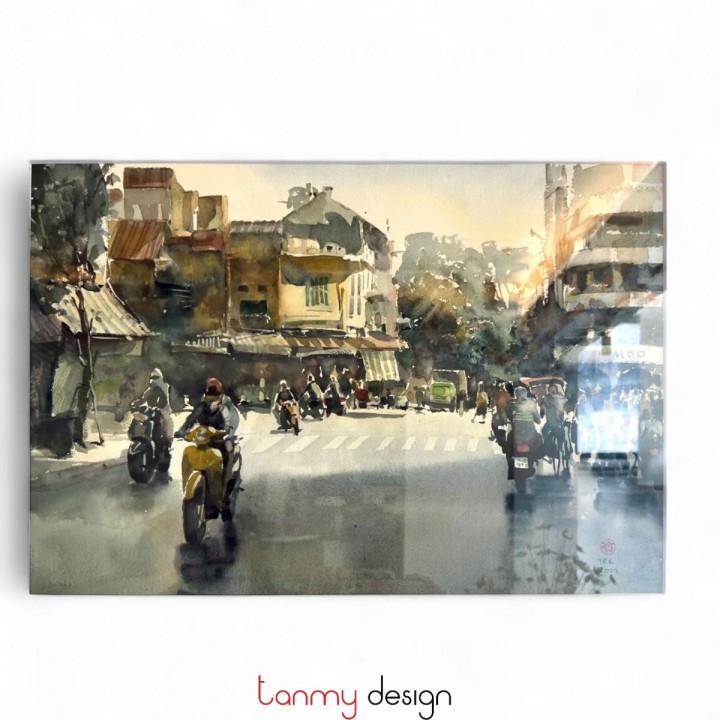 Tranh vẽ tay -  Phố Hàng Gai